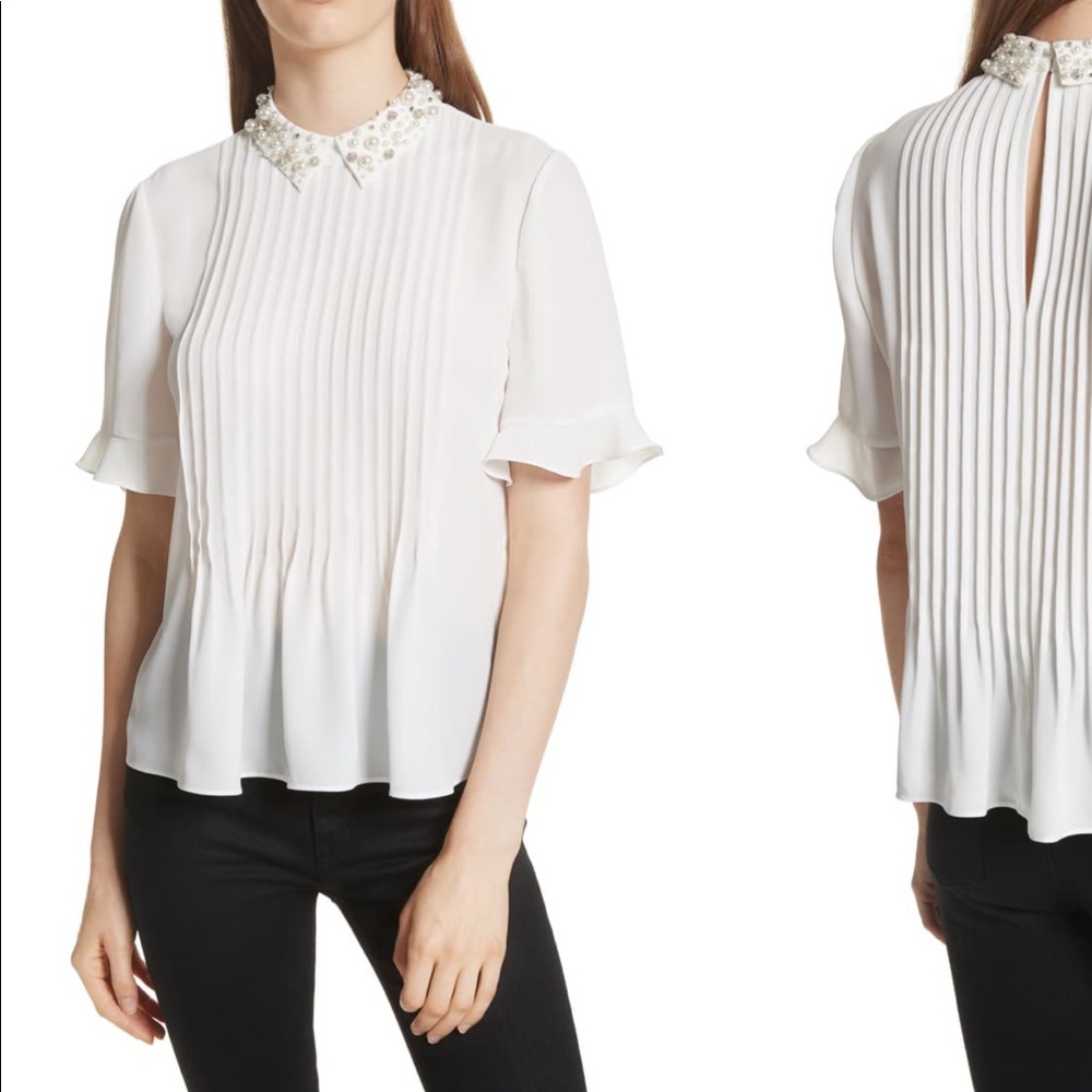 Kate Spade New York embellished collar blouse